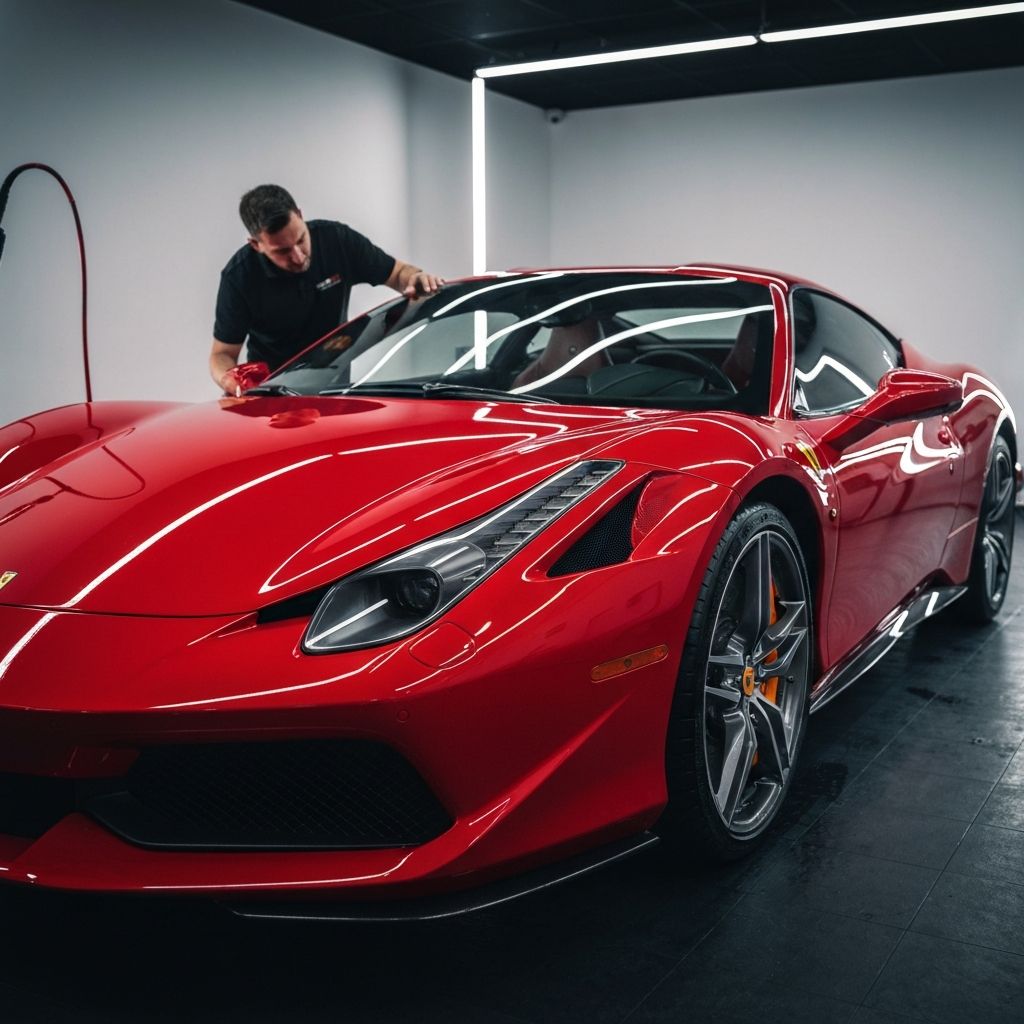 Ferrari ceramic coating application